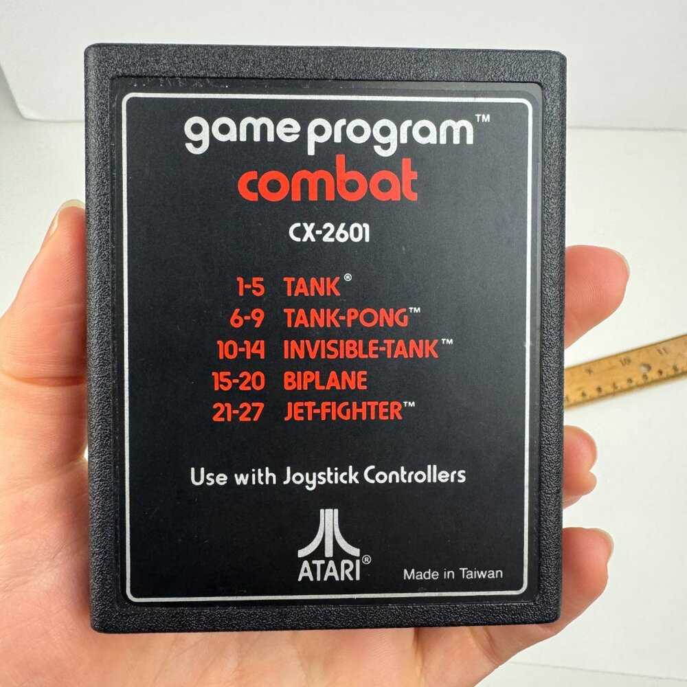 Vtg Untested Atari Game Program Combat CX-2601 Tank Pong‎ Invisible Biplane READ